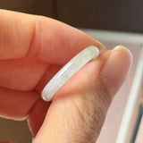 16.6mm Icy A-Grade Natural Slim Cut Jadeite Ring Band No.162682
