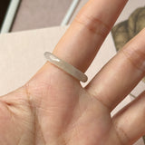 16.6mm Icy A-Grade Natural Slim Cut Jadeite Ring Band No.162682