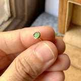 A-Grade Natural Imperial Green Jadeite MINI.malist Single Stud Earring No.180730