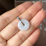 A-Grade Lilac Jadeite Donut Pendant (Lilac Flower) No.172571