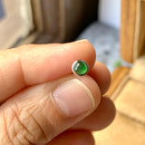 A-Grade Natural Imperial Green Jadeite MINI.malist Single Stud Earring No.180730