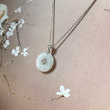 A-Grade Lilac Jadeite Donut Pendant (Lilac Flower) No.172573