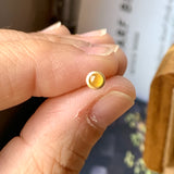 Icy A-Grade Natural Yellow Jadeite MINI.malist Single Stud Earring No.180731