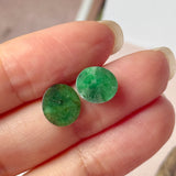 SOLD OUT: A-Grade Natural Imperial Green Jadeite Oval Cabochon Pair No. 180327