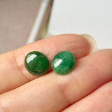 SOLD OUT: A-Grade Natural Imperial Green Jadeite Oval Cabochon Pair No. 180327