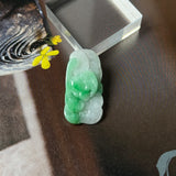 A-Grade Moss on Snow Jadeite Ruyi Pendant No. 170968