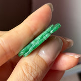 A-Grade Green Jadeite Ruyi Pendant No. 170967
