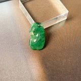 Icy A-Grade Bluish Green Jadeite Ruyi Pendant No. 172716