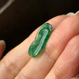 Icy A-Grade Bluish Green Jadeite Ruyi Pendant No. 172716