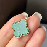 A-Grade Imperial Green Jadeite Clover Pendant No. 172720