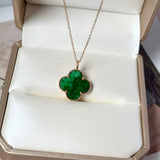 A-Grade Imperial Green Jadeite Clover Pendant No. 172721