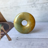 A-Grade Natural Yellow Green Jadeite Donut No.172164