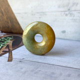 A-Grade Natural Yellow Green Jadeite Donut No.172164