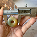 A-Grade Natural Yellow Green Jadeite Donut No.172164