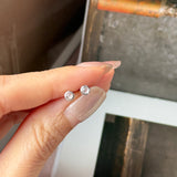 Icy A-Grade Natural Jadeite MINI.malist Stud Earrings No. 180091