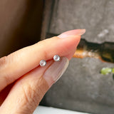 Icy A-Grade Natural Jadeite MINI.malist Stud Earrings No. 180091