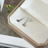 Icy A-Grade Natural Jadeite MINI.malist Stud Earrings No. 180091