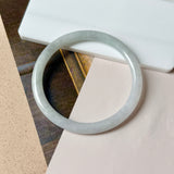 52.7mm A-Grade Natural Light Lavender Green Jadeite Traditional Round Slim Cut Bangle No. 152209