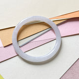 52.8mm A-Grade Natural Light Lavender Green Jadeite Traditional Round Slim Cut Bangle No. 152211
