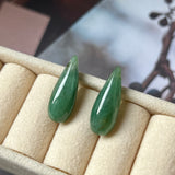 21.95 cts A-Grade Natural Bluish Green Jadeite Droplet (Pair) No.180532