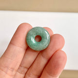 SOLD OUT: A-Grade Natural Bluish Green Jadeite Bagel Piece No. 172533