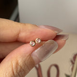 Icy A-Grade Natural Jadeite MINI.malist Stud Earrings No. 180085