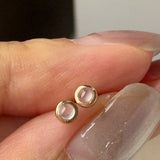 Icy A-Grade Natural Jadeite MINI.malist Stud Earrings No. 180085
