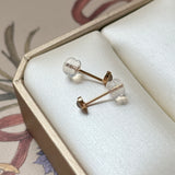 Icy A-Grade Natural Jadeite MINI.malist Stud Earrings No. 180085