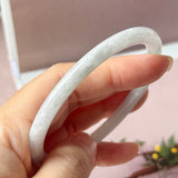 SOLD OUT: 59.6mm A-Grade Natural Lilac Green Jadeite Traditional Round Slim Cut Bangle No. 152222