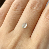 0.40cts Highly Icy A-Grade Natural Light Green Jadeite Oval Cabochon No.130511