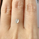 0.40cts Highly Icy A-Grade Natural Light Green Jadeite Oval Cabochon No.130511