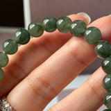 8.2mm A-Grade Natural Dark Green Jadeite Bracelet No. 190523