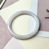 55mm A-Grade Natural Light Lavender Jadeite Traditional Round Slim Cut Bangle No. 152215