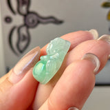 A-Grade Natural Moss On Snow Jadeite Buddha Pendant No.172722