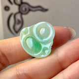 A-Grade Natural Moss On Snow Jadeite Buddha Pendant No.172722