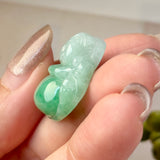 A-Grade Natural Moss On Snow Jadeite Buddha Pendant No.172723