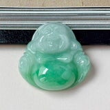 A-Grade Natural Moss On Snow Jadeite Buddha Pendant No.172723