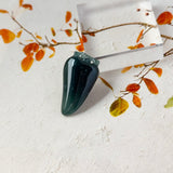 A-Grade Blue Jadeite Dragon's Tooth Pendant No. 172724