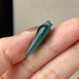 A-Grade Blue Jadeite Dragon's Tooth Pendant No. 172724