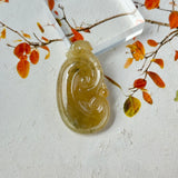A-Grade Yellow Jadeite Ruyi Pendant No. 172726