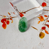 A-Grade Imperial Green Jadeite Ruyi Pendant No. 172727