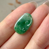 A-Grade Imperial Green Jadeite Ruyi Pendant No. 172727