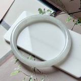 57.6mm A-Grade Natural Lilac Green Jadeite Traditional Round Slim Cut Bangle No. 152221