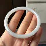 57.6mm A-Grade Natural Lilac Green Jadeite Traditional Round Slim Cut Bangle No. 152221