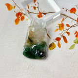 A-Grade Tri-Colour Jadeite Ruyi Pendant No. 172728