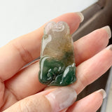 A-Grade Tri-Colour Jadeite Ruyi Pendant No. 172728