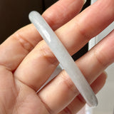 57.6mm A-Grade Natural Lilac Green Jadeite Traditional Round Slim Cut Bangle No. 152221