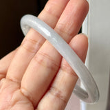 57.6mm A-Grade Natural Lilac Green Jadeite Traditional Round Slim Cut Bangle No. 152221