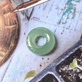 A-Grade Natural Bluish Green Jadeite Bagel on Infinity Silk Cord Bracelet No.190412