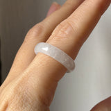 17.2mm A-Grade Natural Light Pink Jadeite Ring Band No.162475